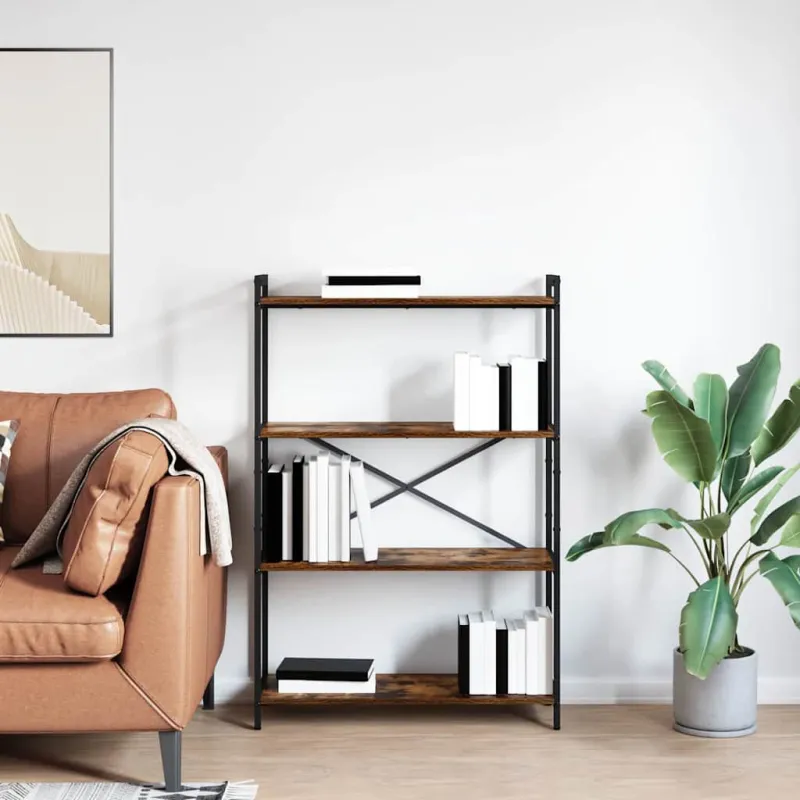 Knygų lentyna Rūkyta ąžuolas 80 x 30 x 120 cm Apdirbta mediena