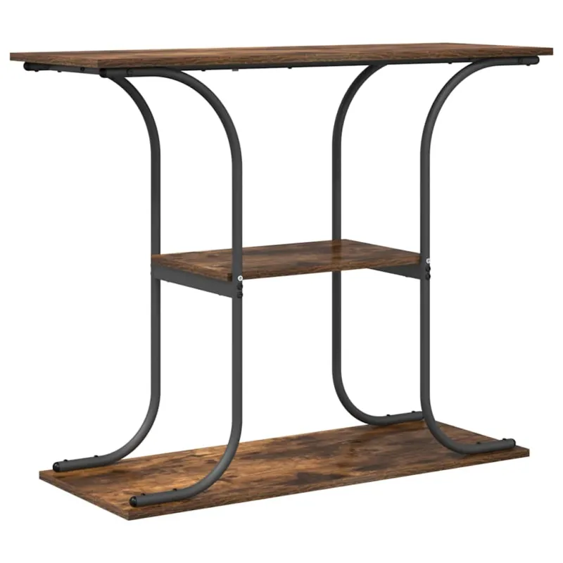 Konsolinis stalas su lentyna Rūkyta ąžuolas 101 x 35 x 80,5 cm