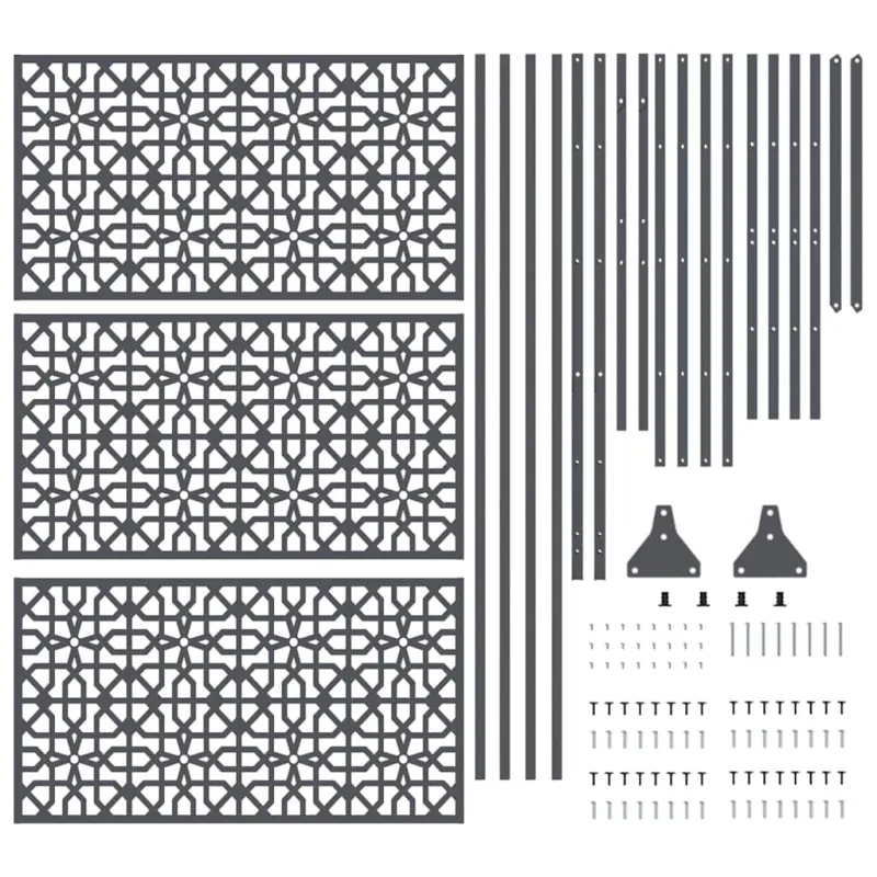 Privatumo žaliuzės Antracitas 100 x 50 x 180 cm Plienas
