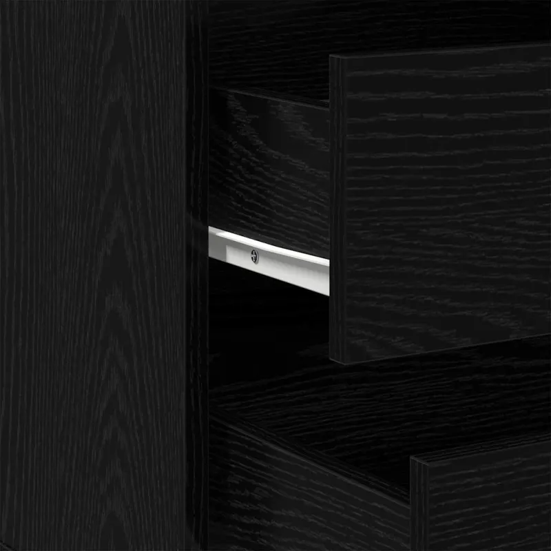 Stalčių spintelė Juoda 61 x 41 x 58 cm Apdirbta mediena