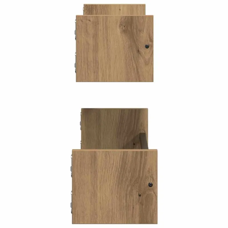 Sieninė lentyna 2 pcs Amatininkų ąžuolas 60 x 16 x 14 cm