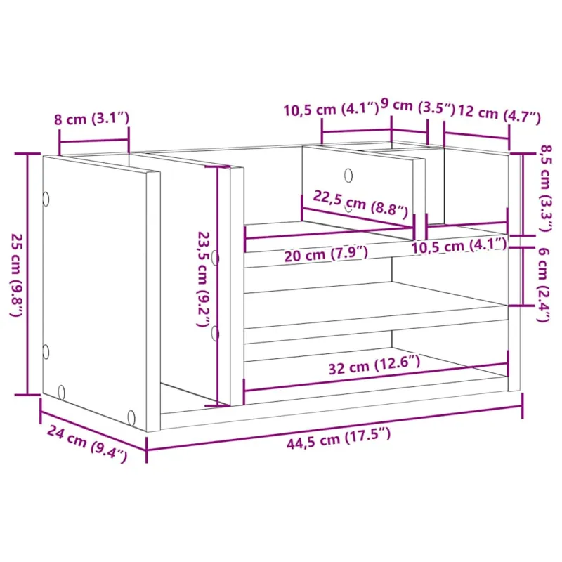 Darbo stalo organizatorius Senas medis 44,5 x 24 x 25 cm