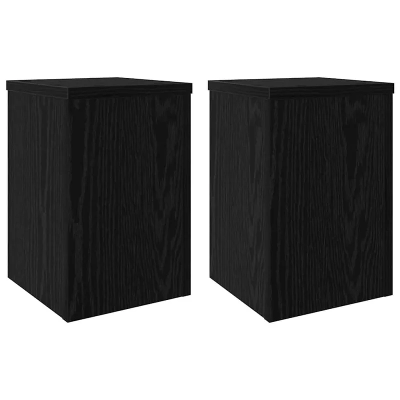 Augalų stovas 2 pcs Juodas ąžuolas 20 x 20 x 30 cm