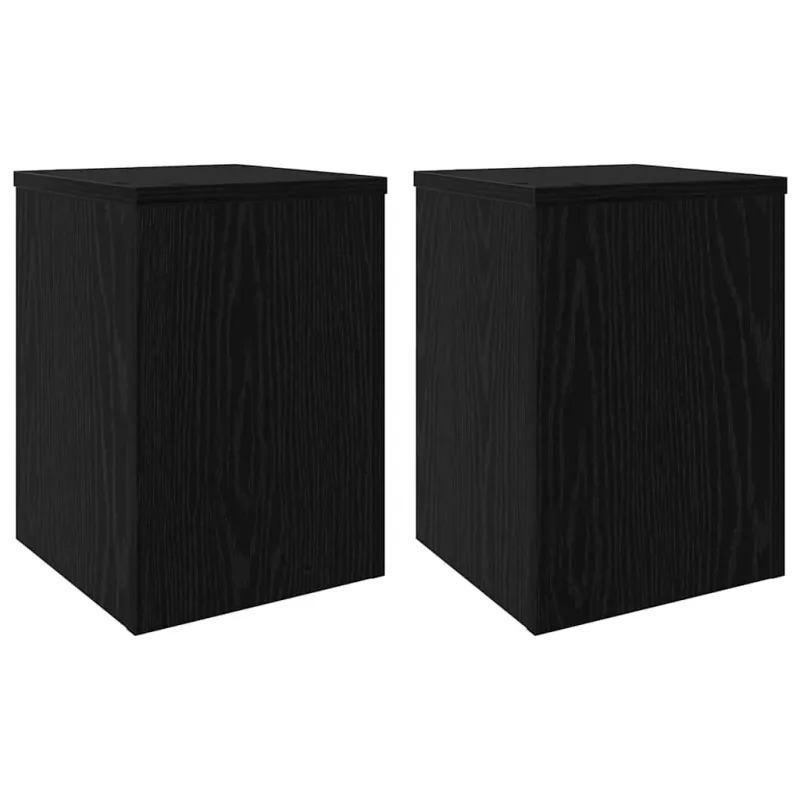 Augalų stovas 2 pcs Juodas ąžuolas 25 x 25 x 35 cm