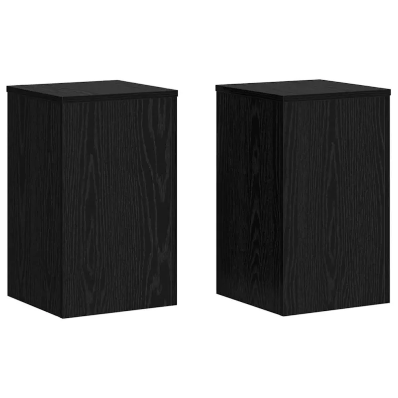 Augalų stovas 2 pcs Juodas ąžuolas 30 x 30 x 50 cm