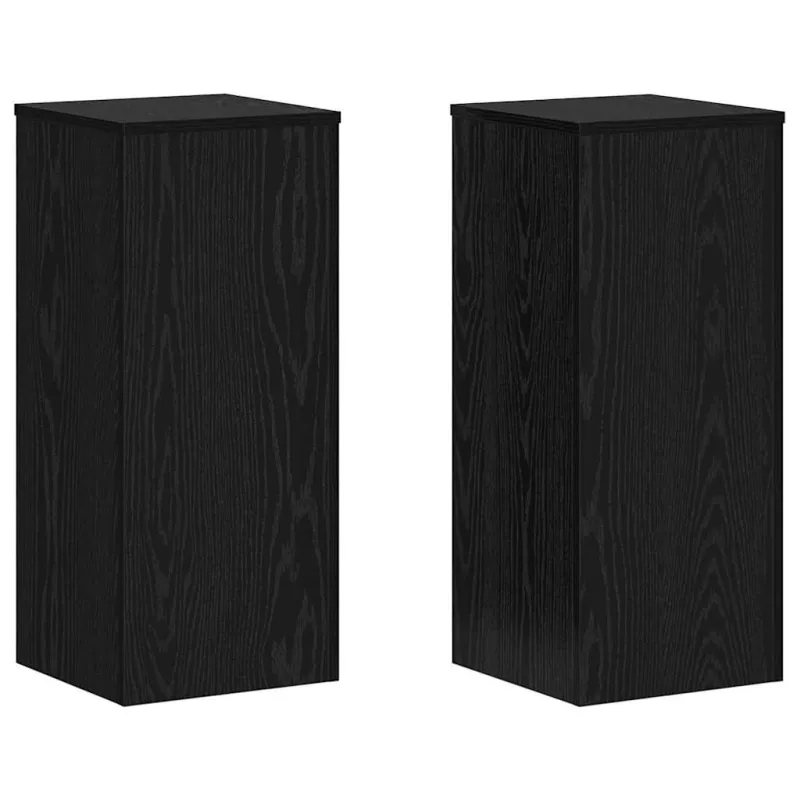 Augalų stovas 2 pcs Juodas ąžuolas 30 x 30 x 70 cm