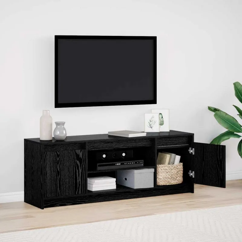 TV vienetai Juoda 139,5 x 34 x 50 cm Apdirbta mediena