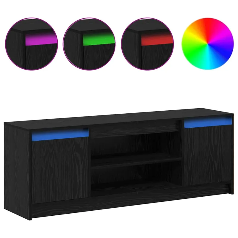 TV vienetai Juoda 139,5 x 34 x 50 cm Apdirbta mediena