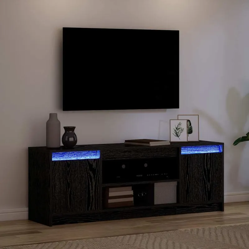 TV vienetai Juoda 139,5 x 34 x 50 cm Apdirbta mediena
