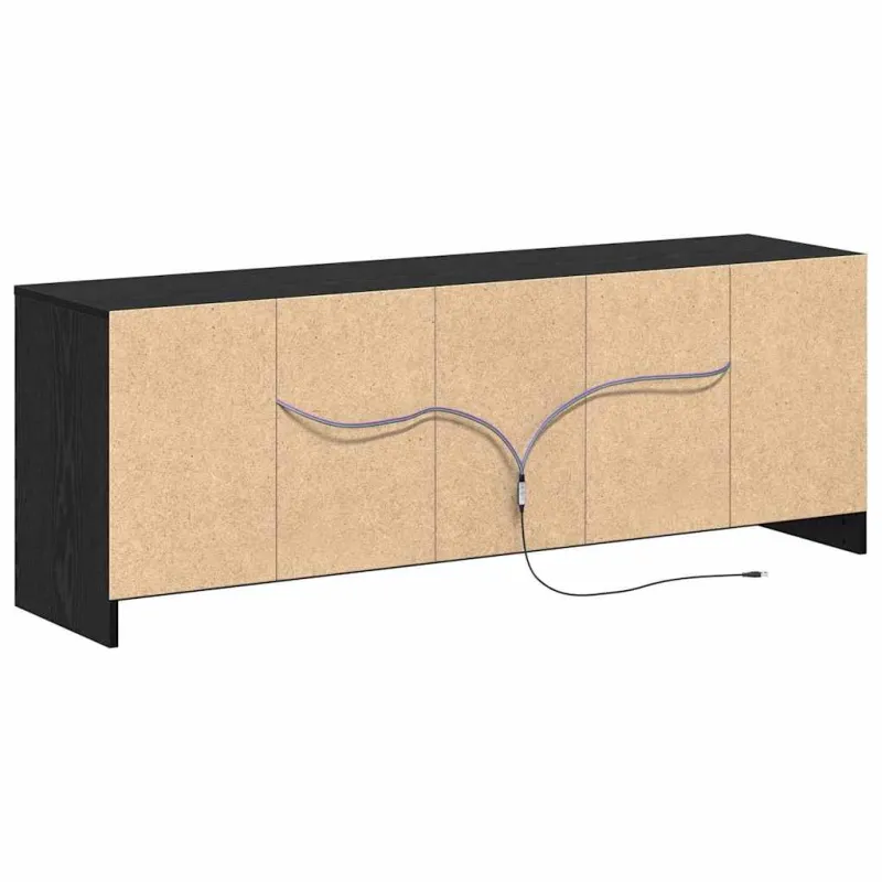 TV vienetai Juoda 139,5 x 34 x 50 cm Apdirbta mediena