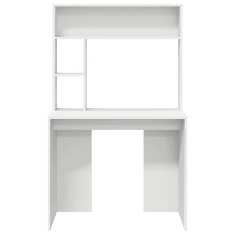 Stalas su lentyna Balta 91 x 50 x 149 cm Apdirbta mediena