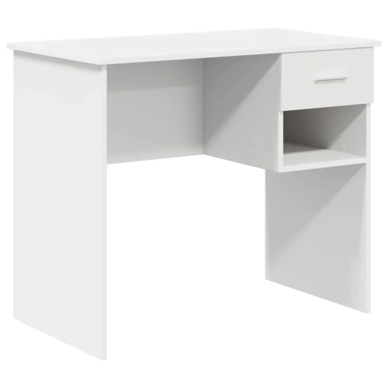 Stalas su stalčių Balta 90 x 49 x 75 cm Apdirbta mediena