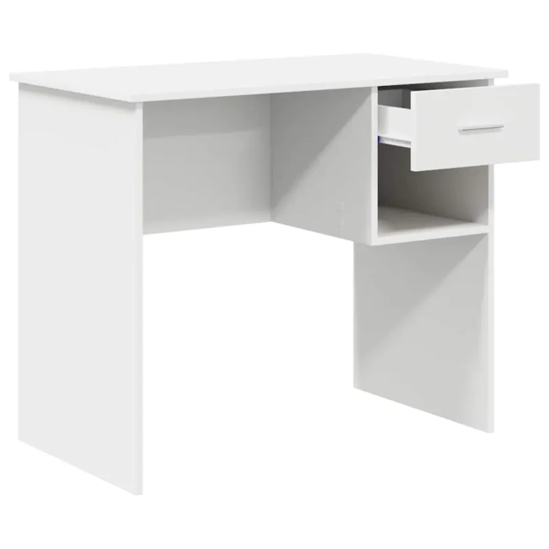 Stalas su stalčių Balta 90 x 49 x 75 cm Apdirbta mediena