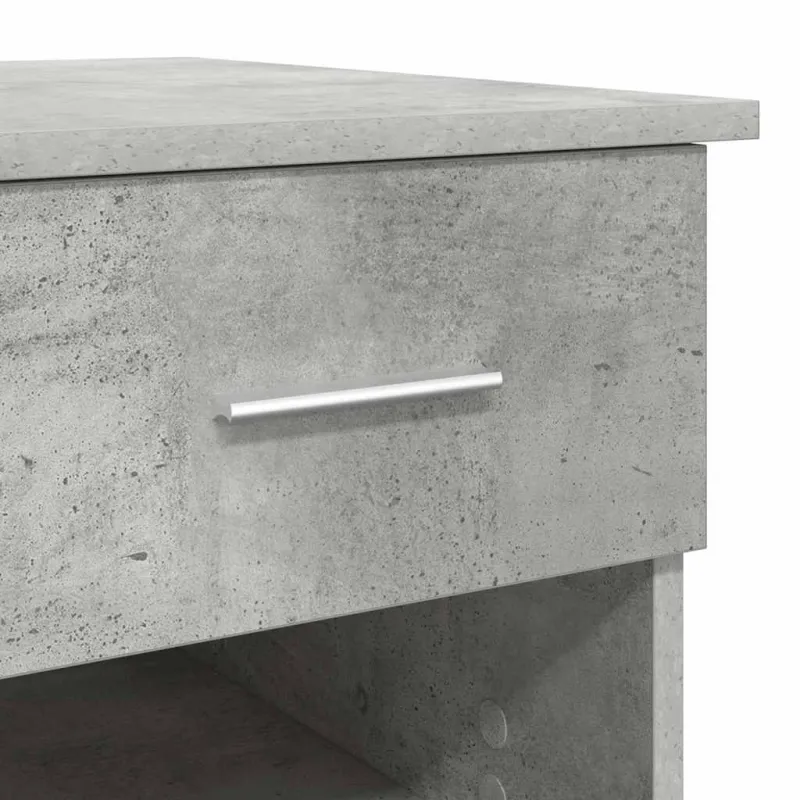 Stalas su stalčių Betono pilka 90 x 49 x 75 cm Apdirbta mediena