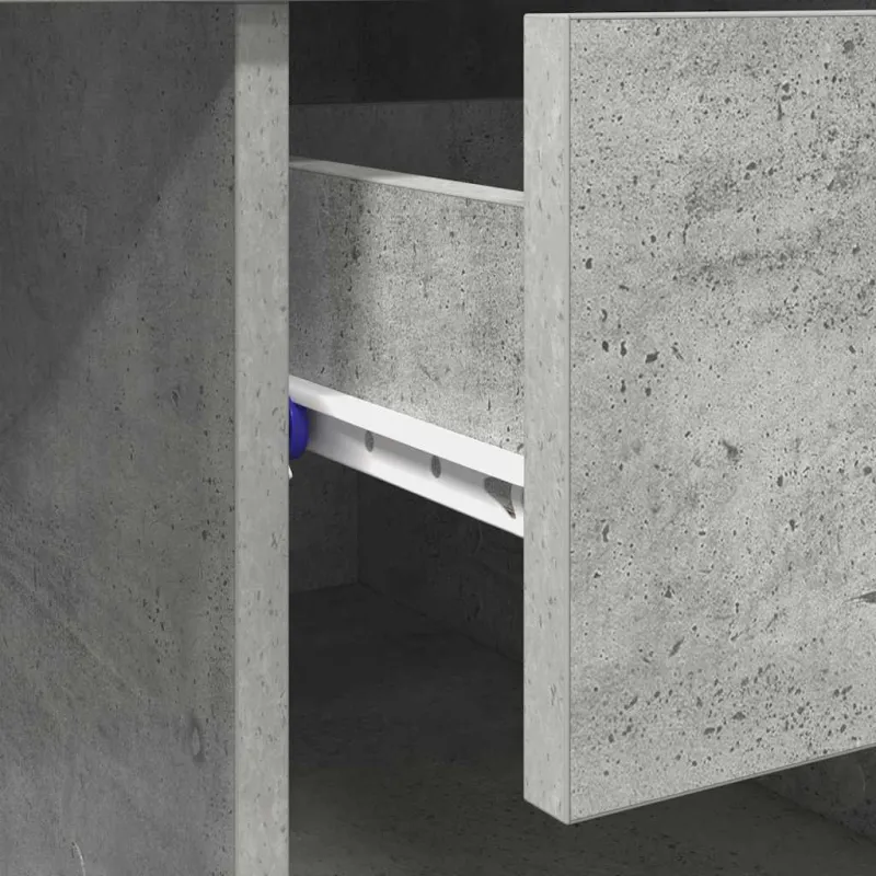 Stalas su stalčių Betono pilka 90 x 49 x 75 cm Apdirbta mediena
