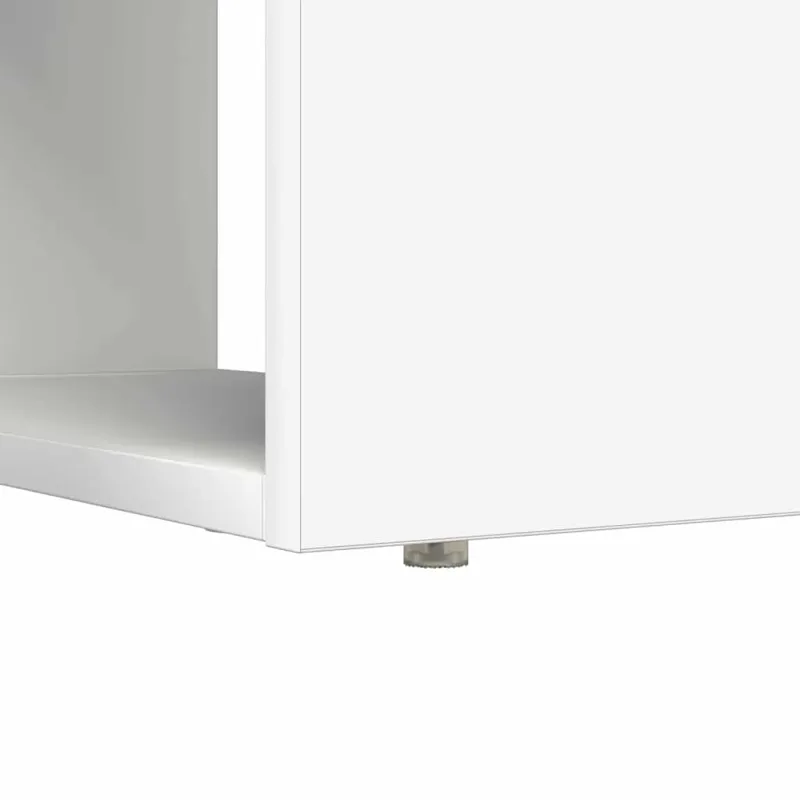 Stalas su lentyna Balta 113 x 54 x 120 cm Apdirbta mediena