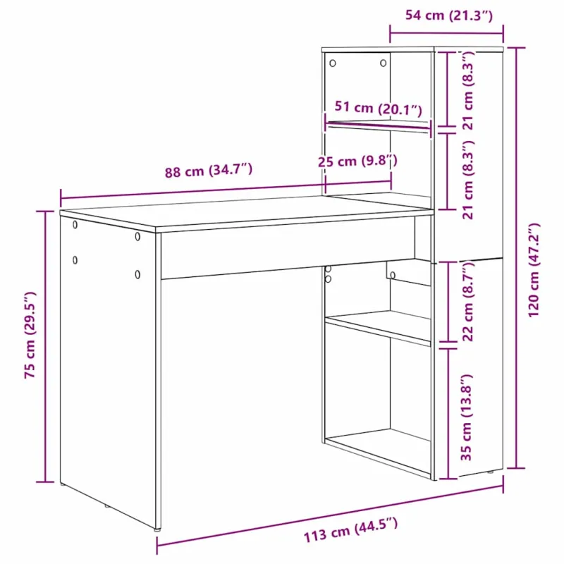 Stalas Senovinis medis 113 x 54 x 120 cm Apdirbta mediena