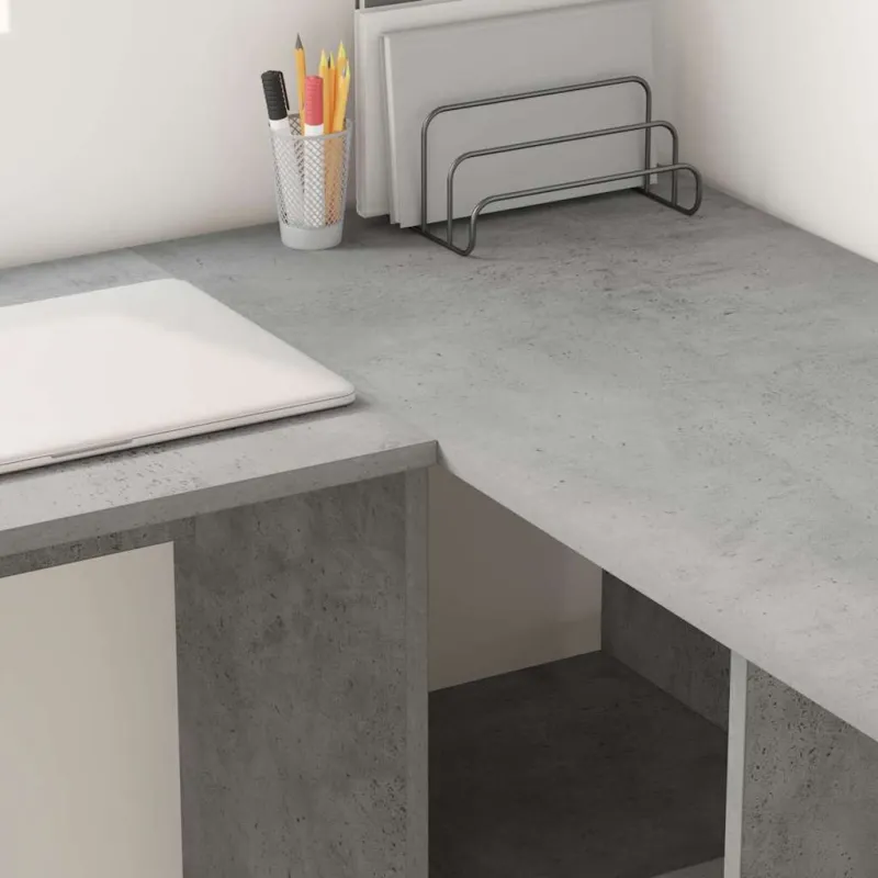 Stalas Betono pilka 142 x 102 x 73 cm Apdirbta mediena