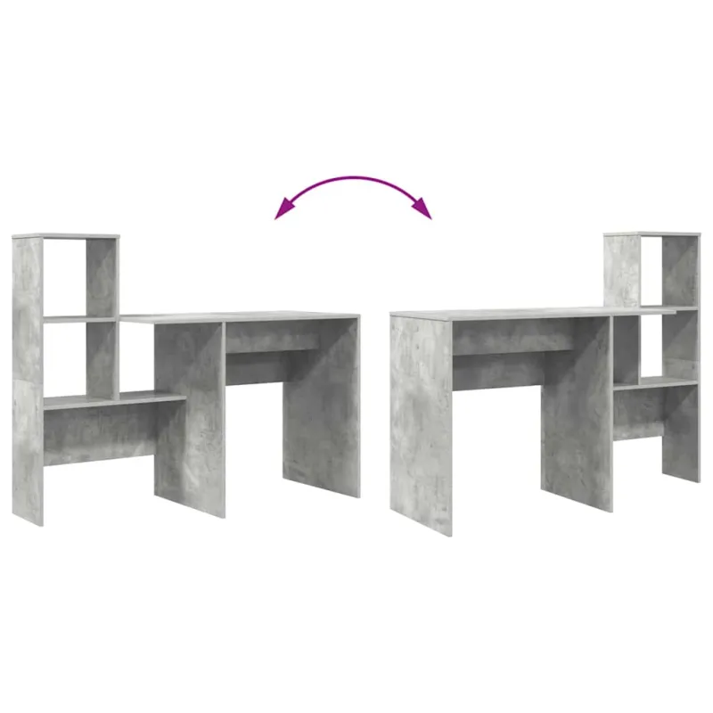 Stalas Betono pilka 131,5 x 50 x 106,5 cm Apdirbta mediena