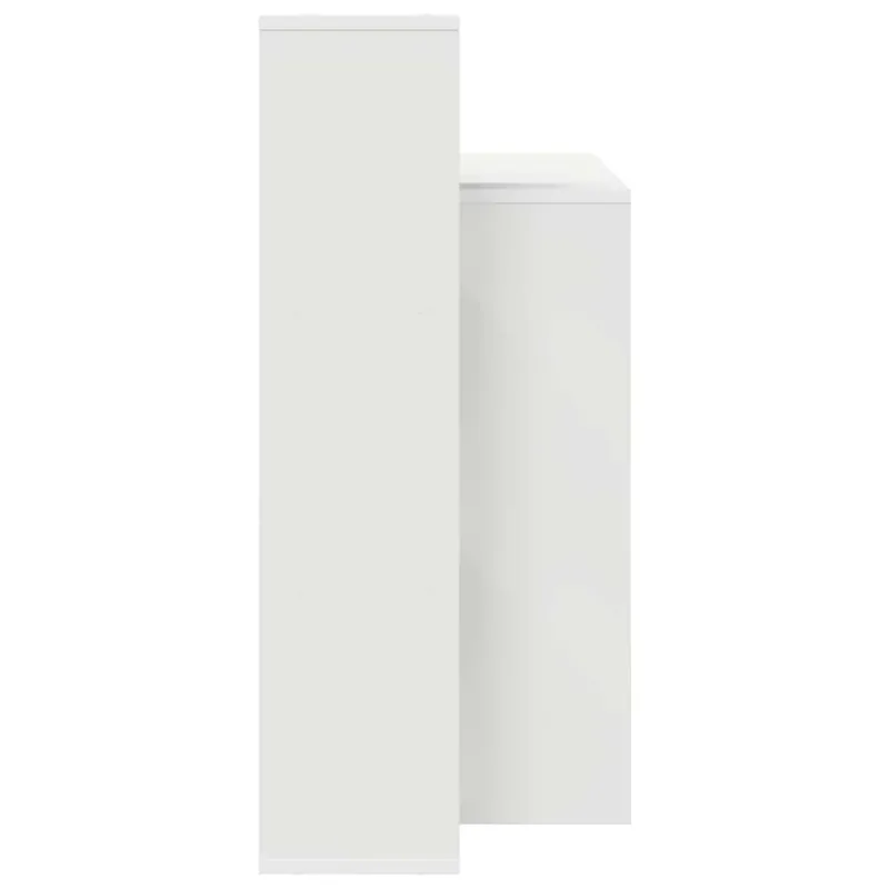 Stalas su lentyna Balta 100 x 40 x 90 cm Apdirbta mediena
