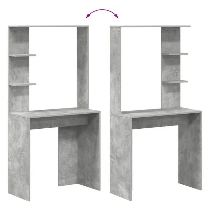 Stalas Betono pilka 78,5 x 37 x 154,5 cm Apdirbta mediena