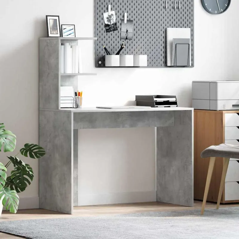 Stalas Betono pilka 102 x 50 x 124 cm Apdirbta mediena