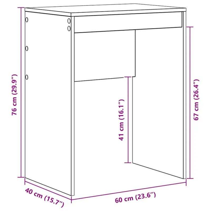 Stalas Pilkas Sonoma 60 x 40 x 76 cm