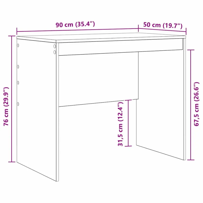 Stalas Balta 90 x 50 x 76 cm