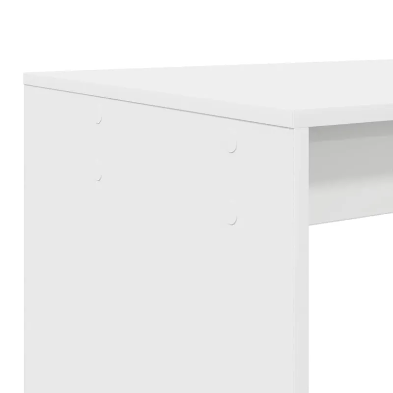 Stalas su lentyna Balta 108 x 55 x 103.5 cm Apdirbta mediena