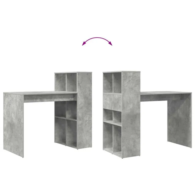 Stalas Betono pilka 108 x 55 x 103.5 cm Apdirbta mediena