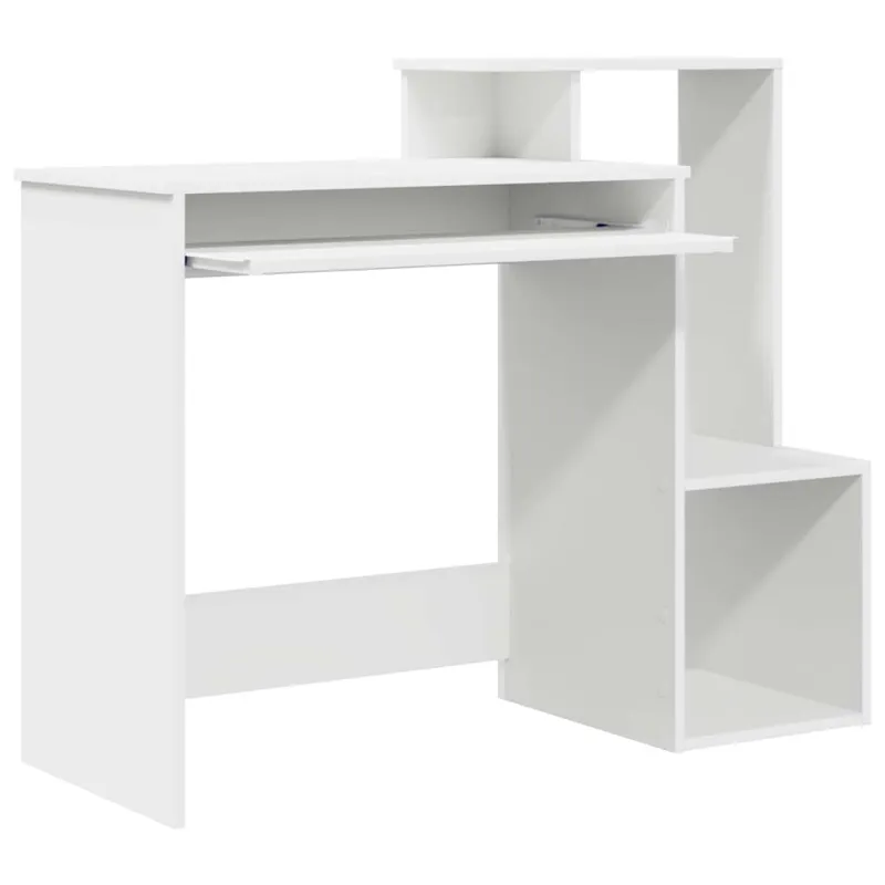 Stalas su stalčių Balta 106 x 41 x 88.5 cm Apdirbta mediena
