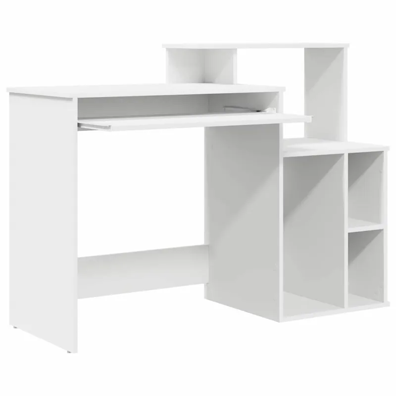 Stalas su stalčių Balta 120,5 x 44 x 88,5 cm Apdirbta mediena