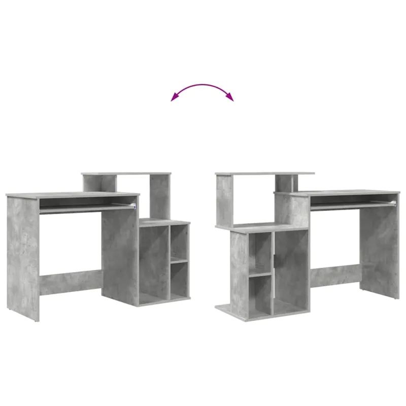 Stalas Betono pilka 120,5 x 44 x 88,5 cm Apdirbta mediena