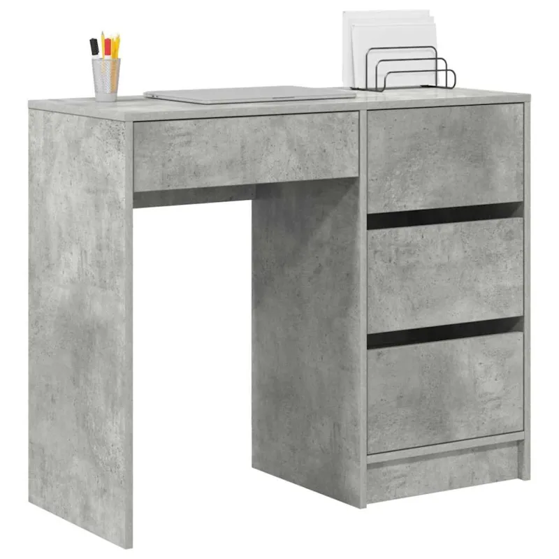 Stalas Betono pilka 90 x 37.5 x 75 cm Apdirbta mediena