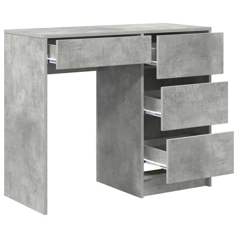 Stalas Betono pilka 90 x 37.5 x 75 cm Apdirbta mediena