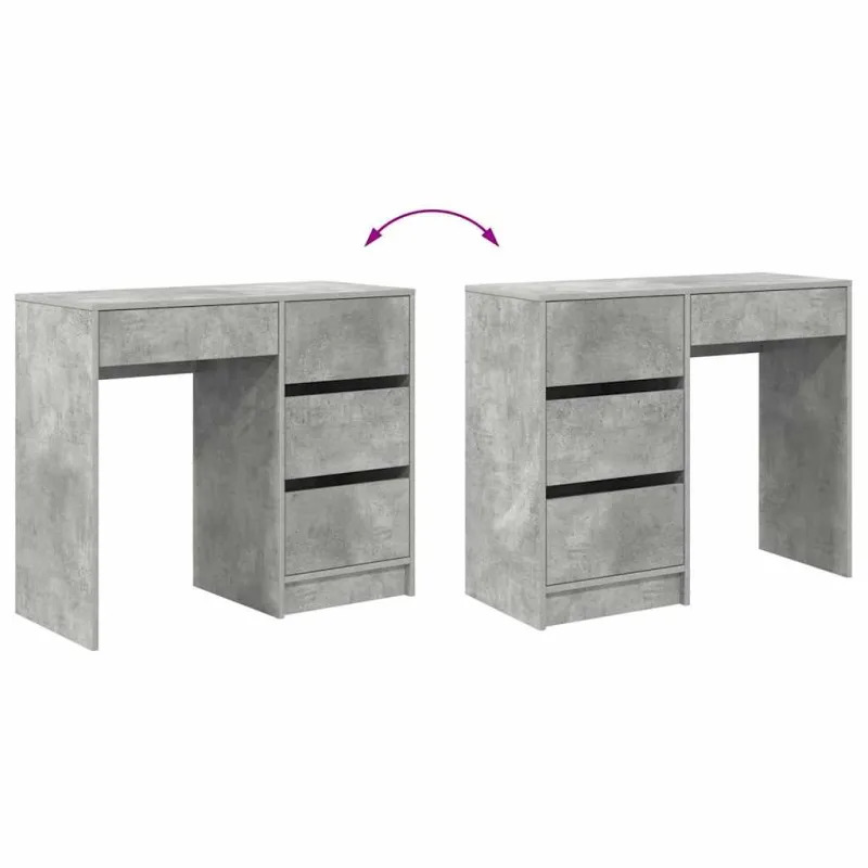 Stalas Betono pilka 90 x 37.5 x 75 cm Apdirbta mediena