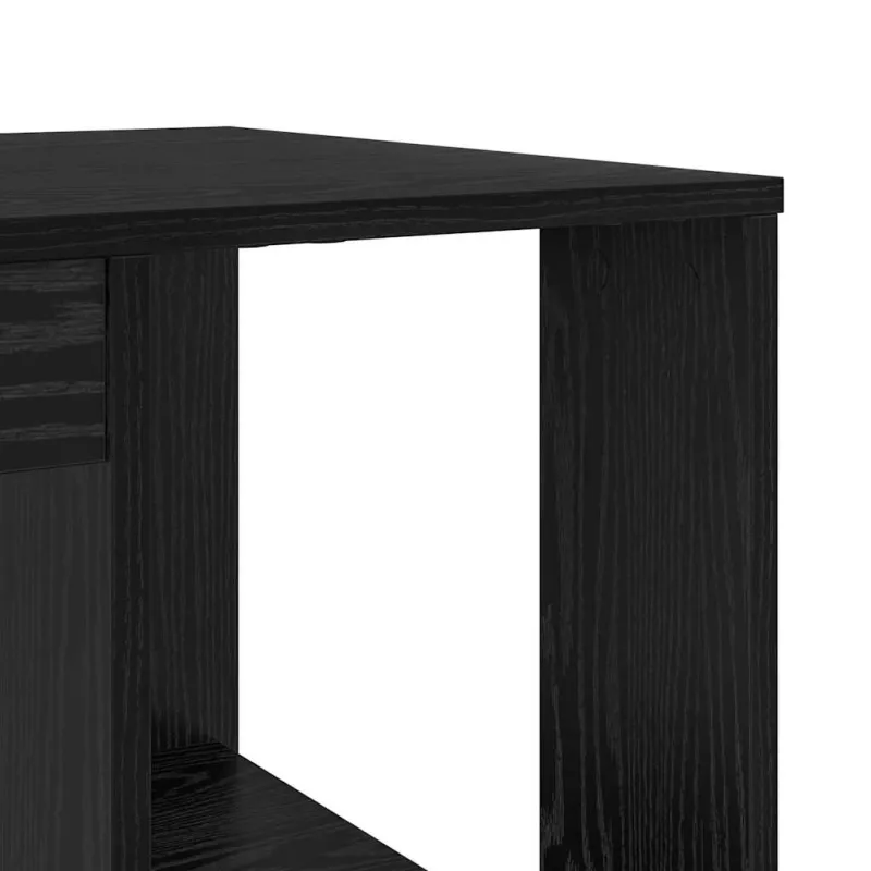 Stalas Juodas ąžuolas 130 x 50.5 x 75 cm Apdirbta mediena