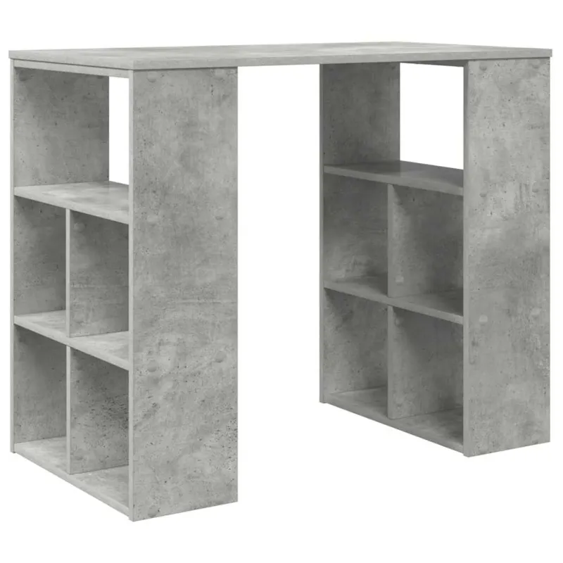 Stalas su lentyna Betono pilka 90 x 50 x 75 cm Apdirbta mediena