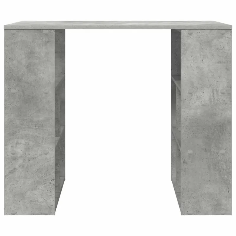 Stalas su lentyna Betono pilka 90 x 50 x 75 cm Apdirbta mediena