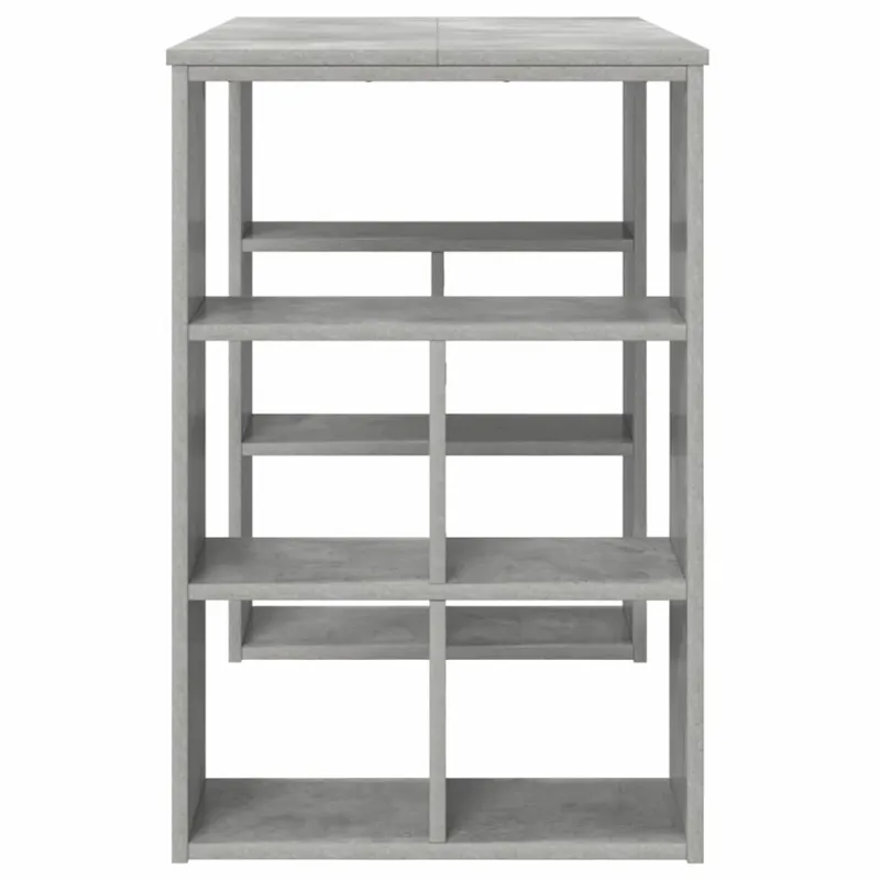 Stalas su lentyna Betono pilka 90 x 50 x 75 cm Apdirbta mediena