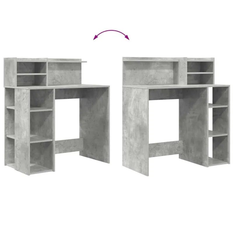 Stalas Betono pilka 90 x 48 x 101,5 cm Apdirbta mediena