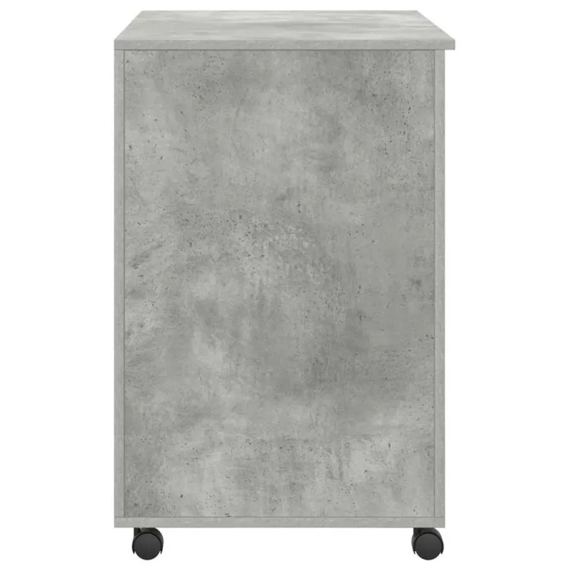 Stalas su ratais Betono pilka 91 x 50 x 77 cm Apdirbta mediena