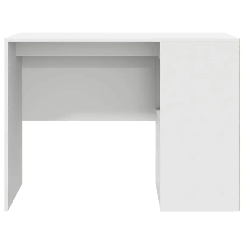 Stalas su lentyna Balta 102 x 50 x 75 cm Apdirbta mediena