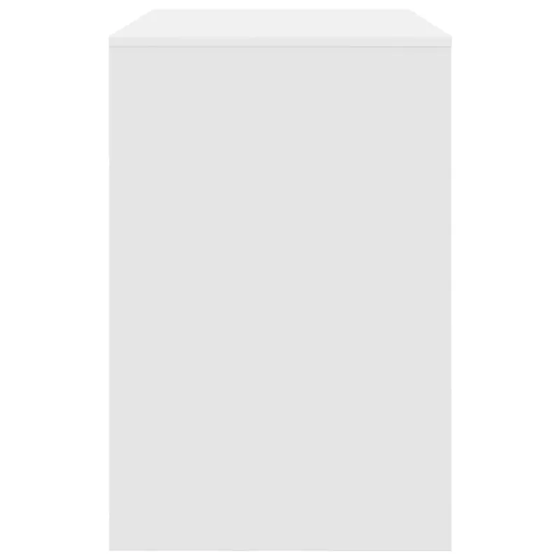 Stalas su lentyna Balta 102 x 50 x 75 cm Apdirbta mediena