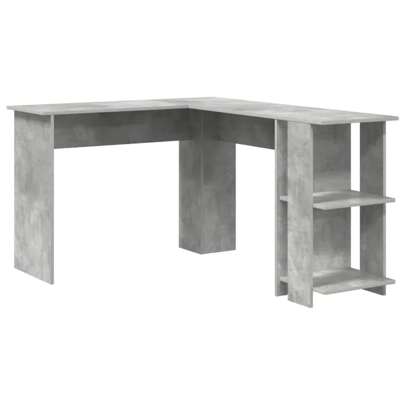 Kampinis rašomasis stalas Betono pilka 140 x 113,5 x 75 cm