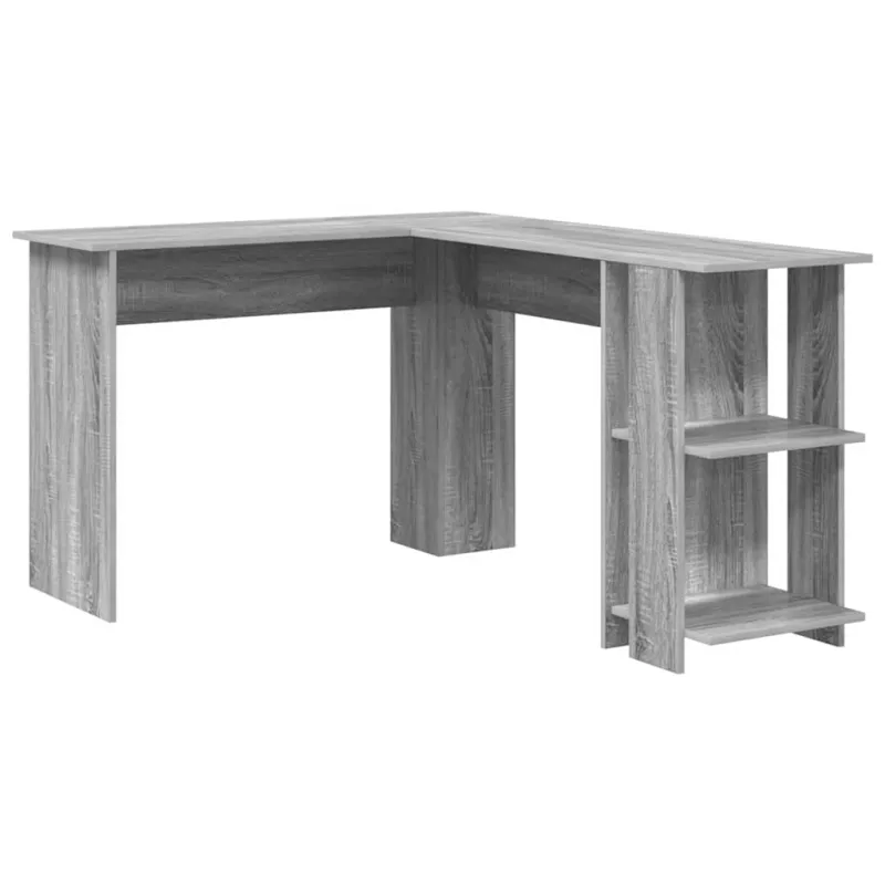 Kampinis rašomasis stalas Pilkas Sonoma 140 x 113,5 x 75 cm