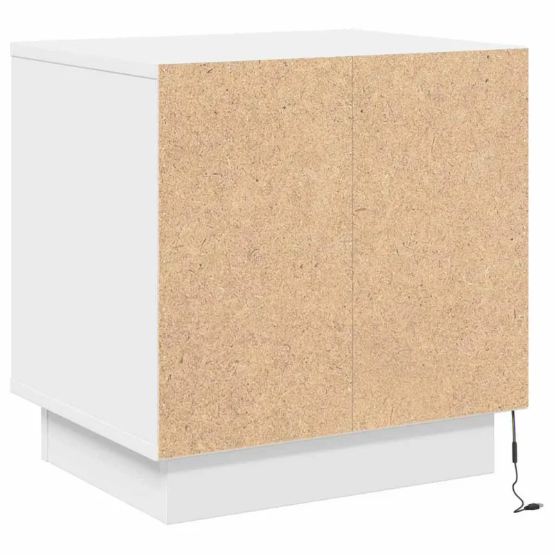 Šalia lovos spintelė 2 pcs Balta 44 x 34,5 x 45 cm