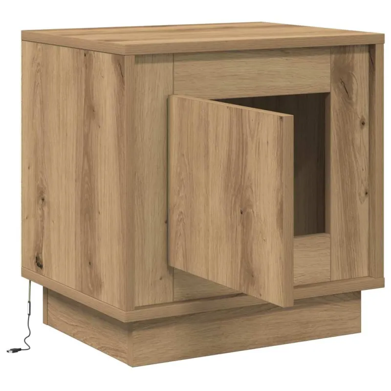 Šalia lovos spintelė 2 pcs Amatininkų ąžuolas 44 x 34,5 x 45 cm