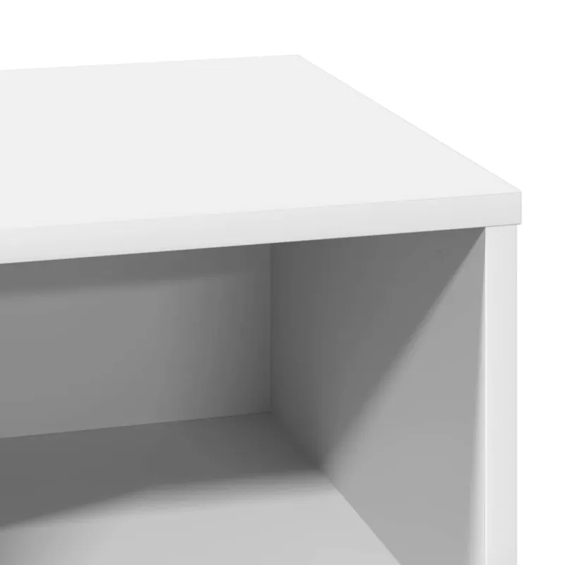 Šalia lovos spintelė su stalčių 2 pcs Balta 50 x 34,5 x 50 cm