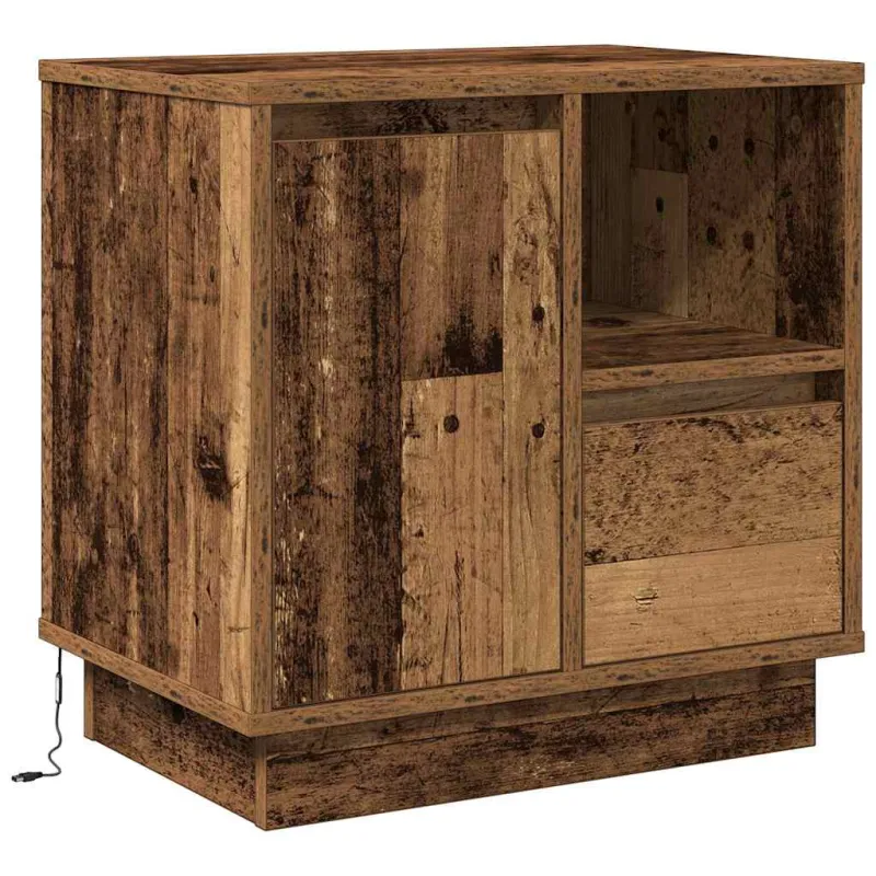 Šalia lovos spintelė 2 pcs Senas medis 50 x 34,5 x 50 cm
